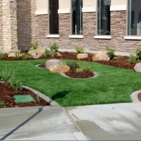 Faux Grass Fish Camp, California Paver Patio, Commercial Landscape