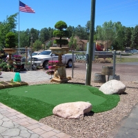 Installing Artificial Grass Gilroy, California Outdoor Putting Green, Commercial Landscape