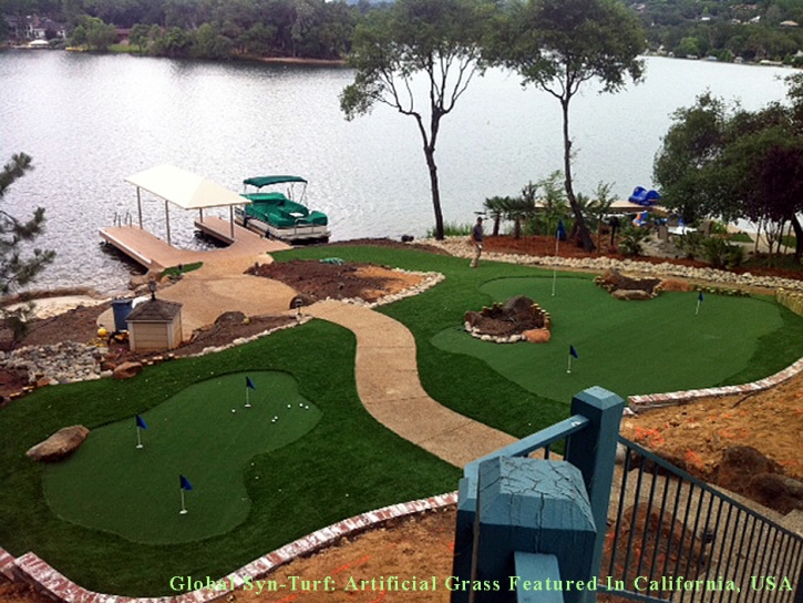 Artificial Grass Installation Fowler, California Indoor Putting Green, Backyard Landscaping