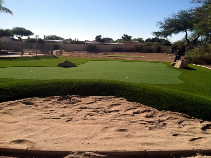 Artificial Turf Installation Hickman, California Golf Green, Backyard